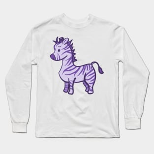 Cute Purple Zebra Long Sleeve T-Shirt